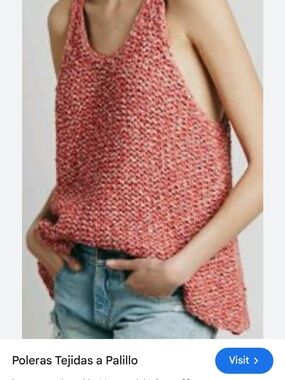 Free People Coral Knit Halter Tank Top